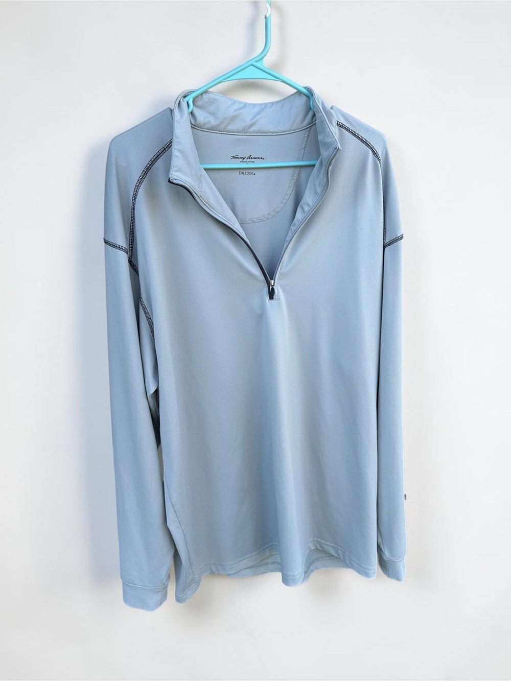 Tommy Armour Pale Blue Half-Zip Pullover